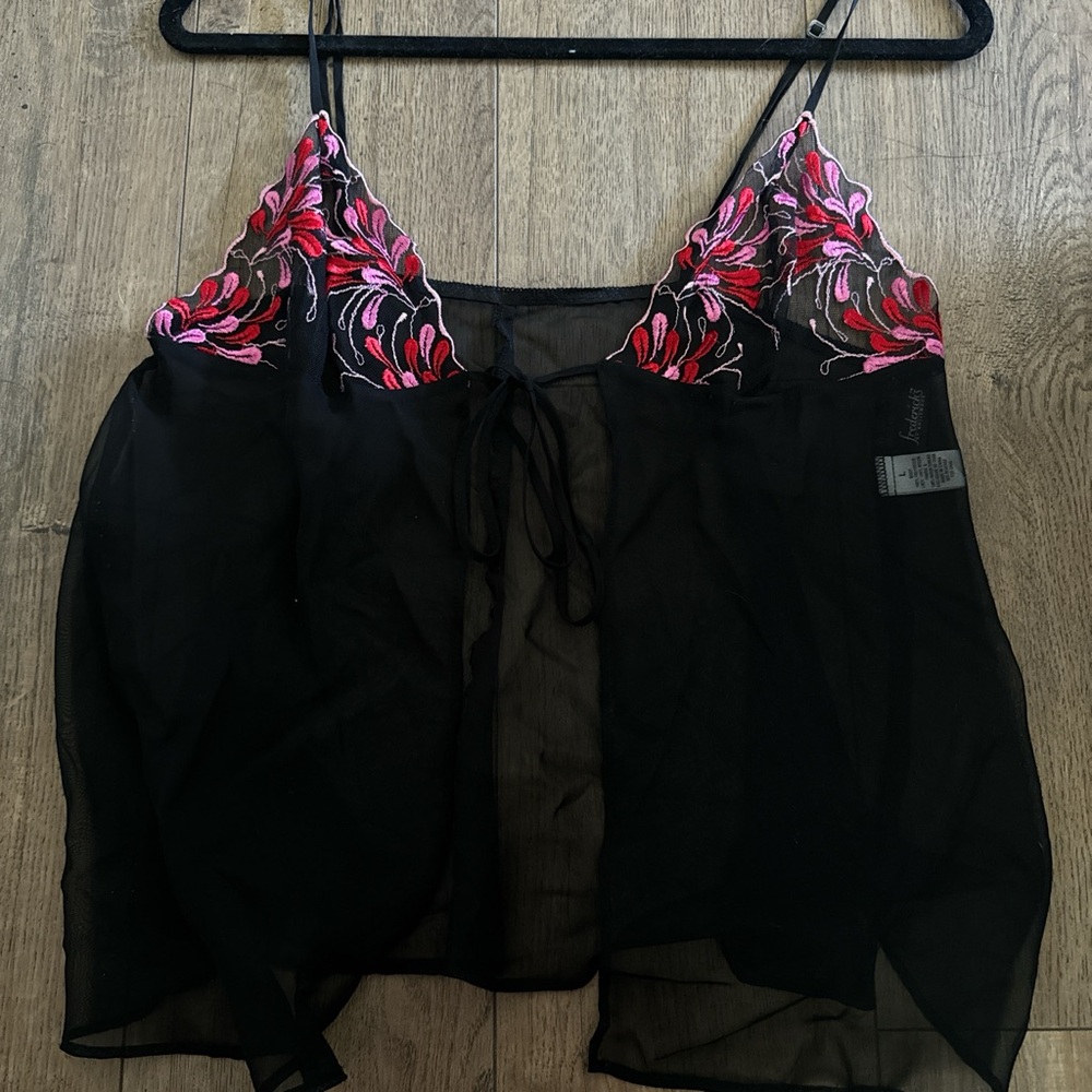 Frederick's of Hollywood Black lace cami top